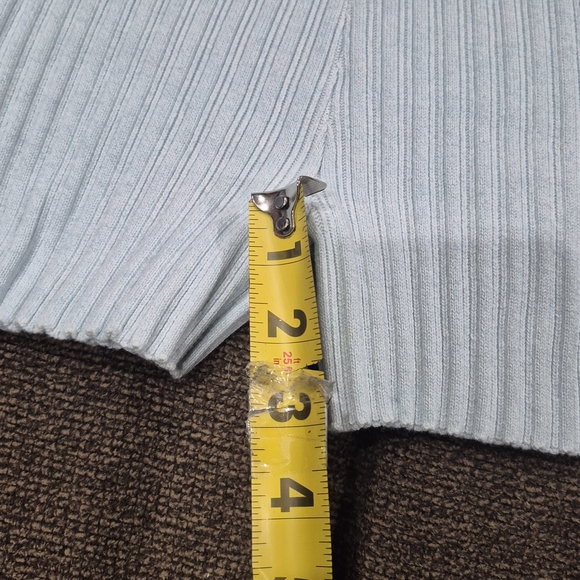 MARBLE Sky Blue Ribbed Fabric - Picture 10 of 11